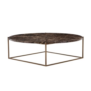 Wendelbo Circle Sofabord Messing / Emperador Marmor